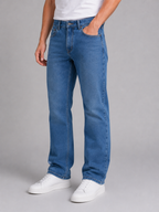 Men's Straight Leg Jeans – Classic Regular Fit Denim Pants