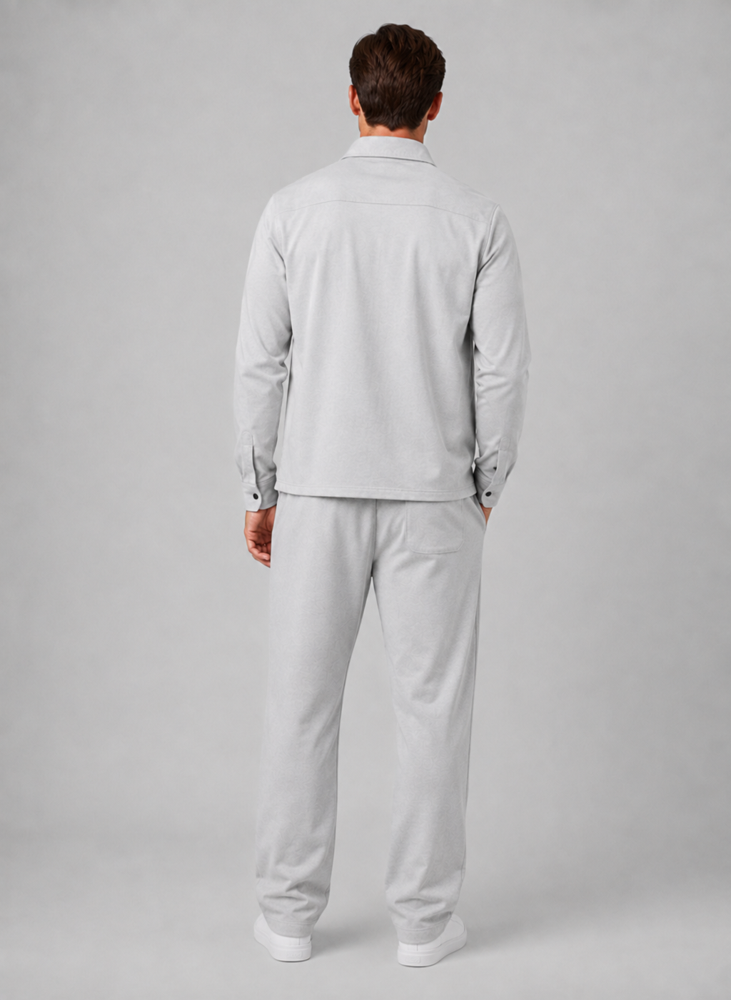 Men’s Two-Piece Overshirt & Pants Set – Relaxed Smart Casual Co-Ord