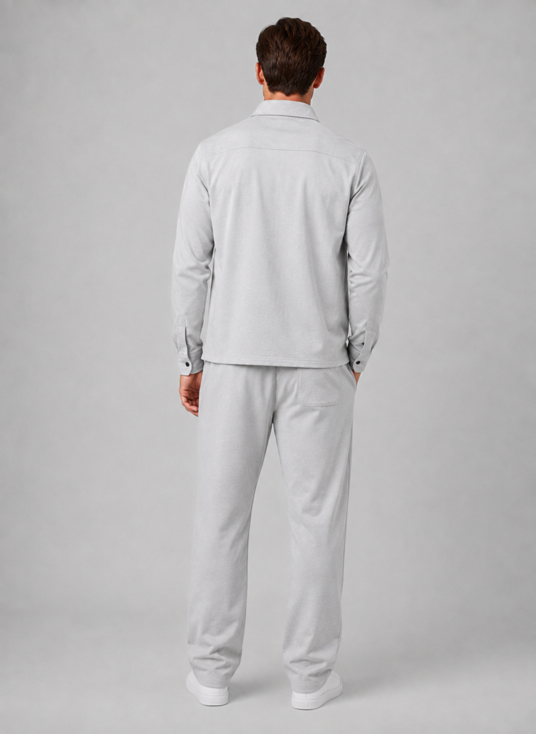 Men’s Two-Piece Overshirt & Pants Set – Relaxed Smart Casual Co-Ord