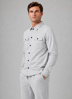 Men’s Two-Piece Overshirt & Pants Set – Relaxed Smart Casual Co-Ord