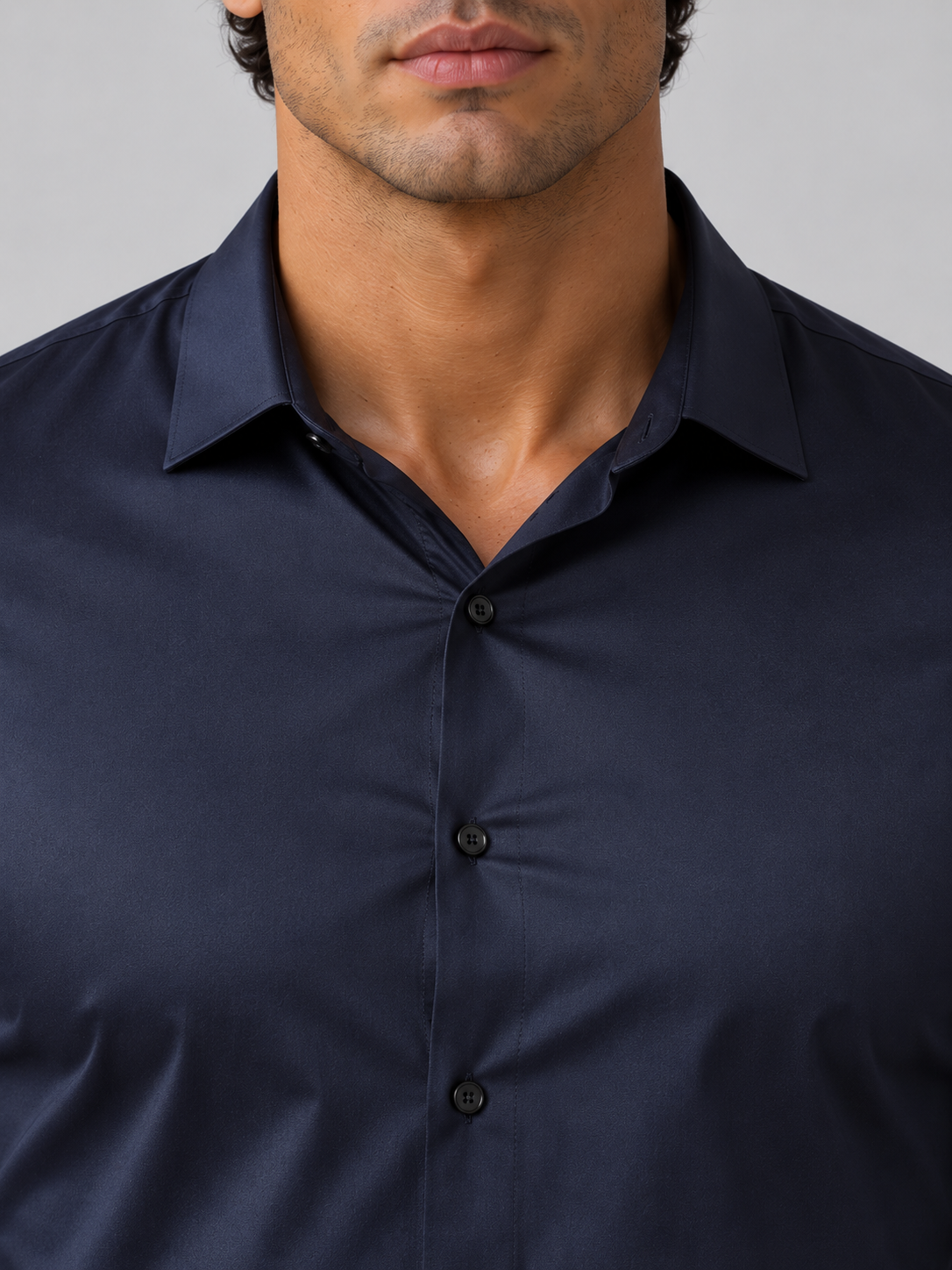 Men’s Slim Fit Satin Look Stretch Dress Shirt – Tailored Smart Style