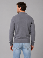 Men's Knit Polo Sweater – Long Sleeve Button Pullover