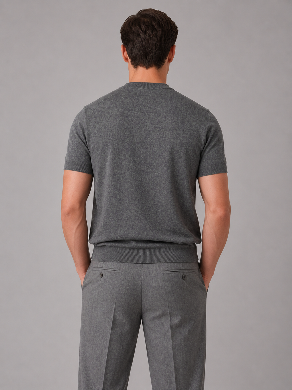 Men's Casual Short Sleeve Knit T-Shirt – Crew Neck Fine Knit Top