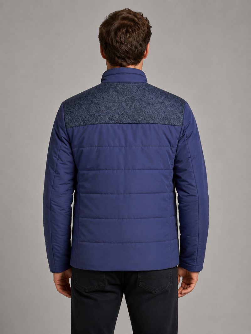 Men’s Fleece Lined Puffer Jacket – Warm High Collar Winter Coat
