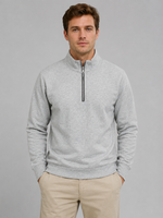 Men’s Half-Zip Sweatshirt – High Neck Smart Casual Pullover