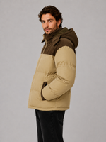 Men's Hooded Corduroy Puffer Jacket – Warm Quilted Winter Coat