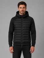 Men's Hooded Quilted Jacket – Lightweight Zip Through Outerwear