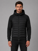 Men's Hooded Quilted Jacket – Lightweight Zip Through Outerwear