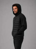 Men's Hooded Quilted Jacket – Lightweight Zip Through Outerwear