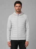 Men's Hooded Quilted Jacket – Lightweight Zip Through Outerwear