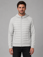 Men's Hooded Quilted Jacket – Lightweight Zip Through Outerwear