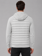 Men's Hooded Quilted Jacket – Lightweight Zip Through Outerwear