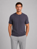 Men’s Knit T-Shirt – Short Sleeve Crew Neck Tee