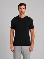 Men’s Knit T-Shirt – Short Sleeve Crew Neck Tee