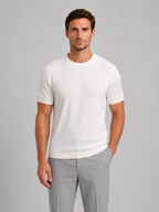 Men’s Knit T-Shirt – Short Sleeve Crew Neck Tee
