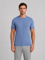 Men’s Knit T-Shirt – Short Sleeve Crew Neck Tee