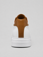 Men's Leather Sneakers – Low Top Lace Up Casual Shoes