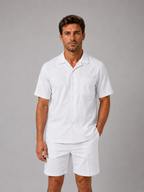 Men’s Linen Look Shirt & Shorts Co-Ord Set – Summer Style