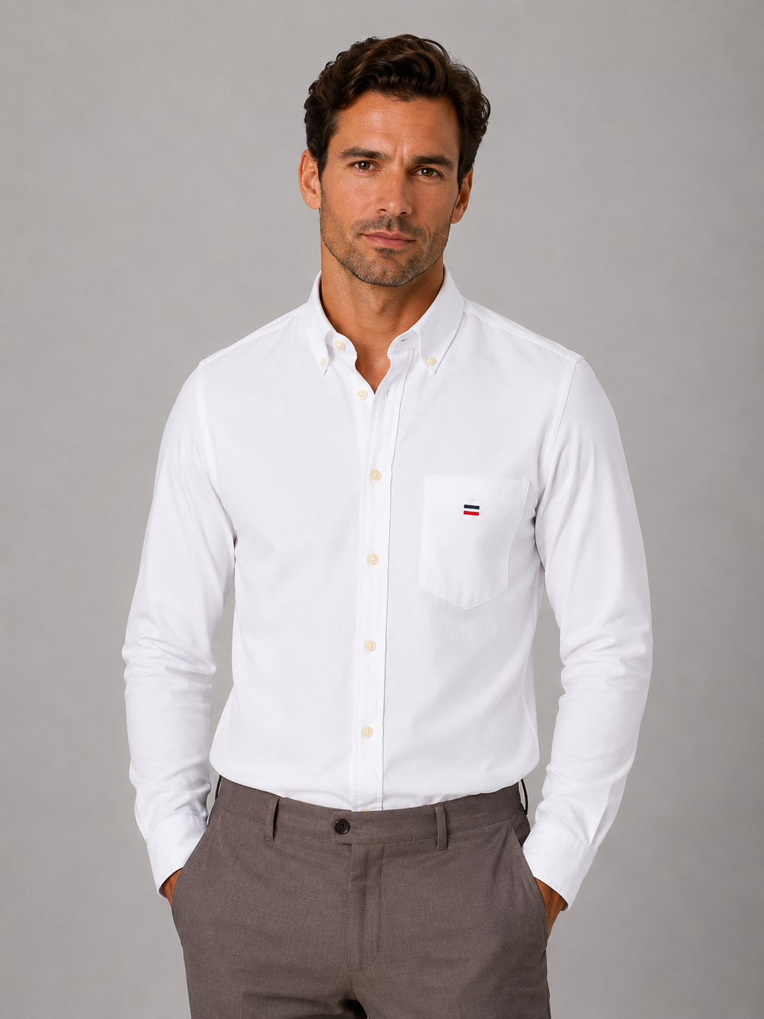 Men’s Long Sleeve Cotton Shirt – Regular Fit Button Down Dress Shirt