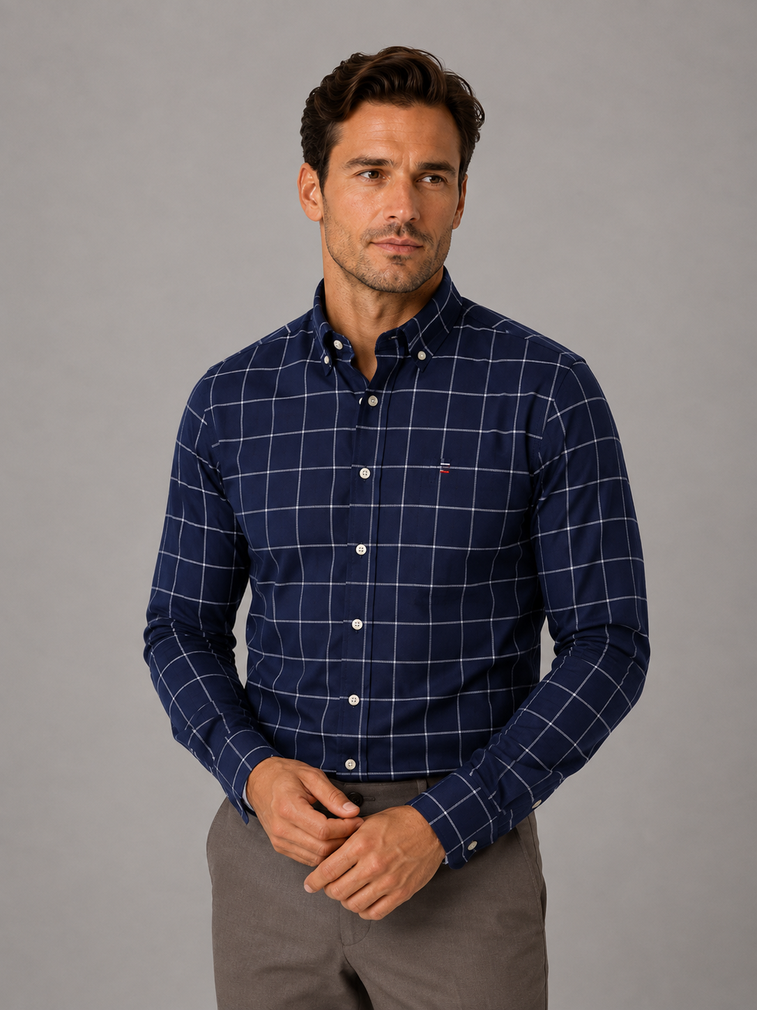 Men’s Long Sleeve Cotton Shirt – Regular Fit Button Down Dress Shirt