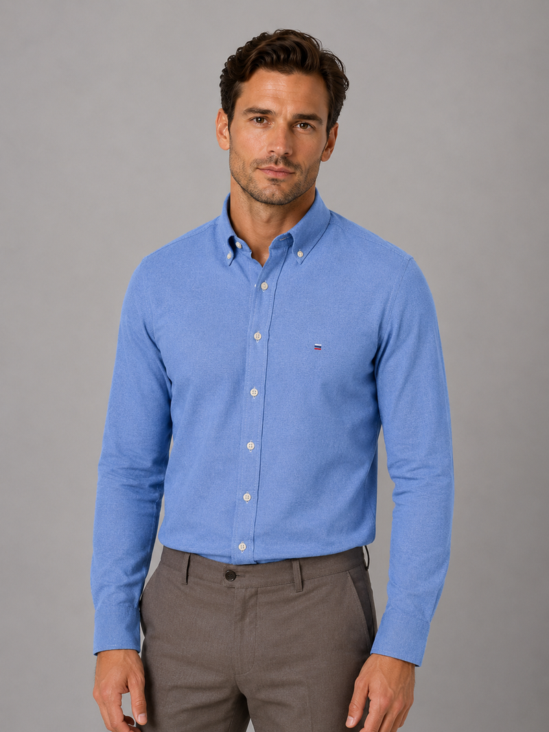 Men’s Long Sleeve Cotton Shirt – Regular Fit Button Down Dress Shirt