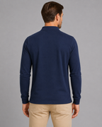 Men's Long Sleeve Cotton Piqué Polo Shirt – Classic Smart Casual Golf Shirt