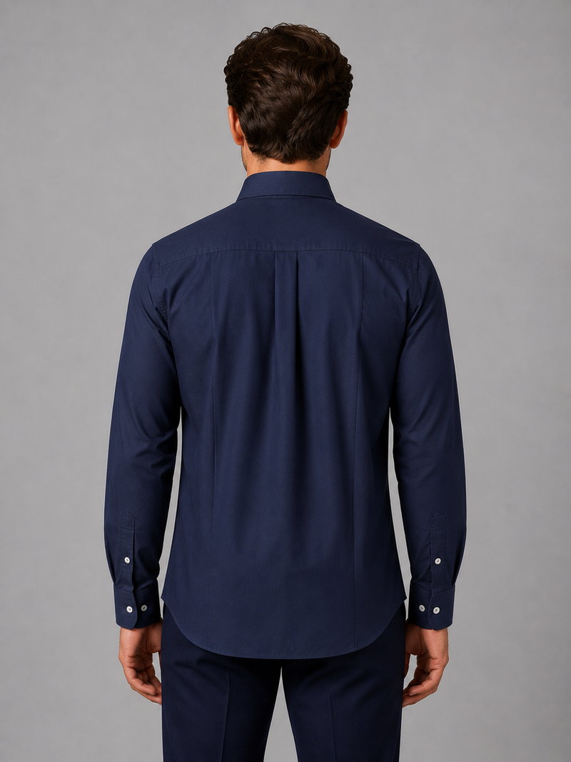 Men’s Long Sleeve Button-Down Shirt – Cotton Casual Dress Shirt
