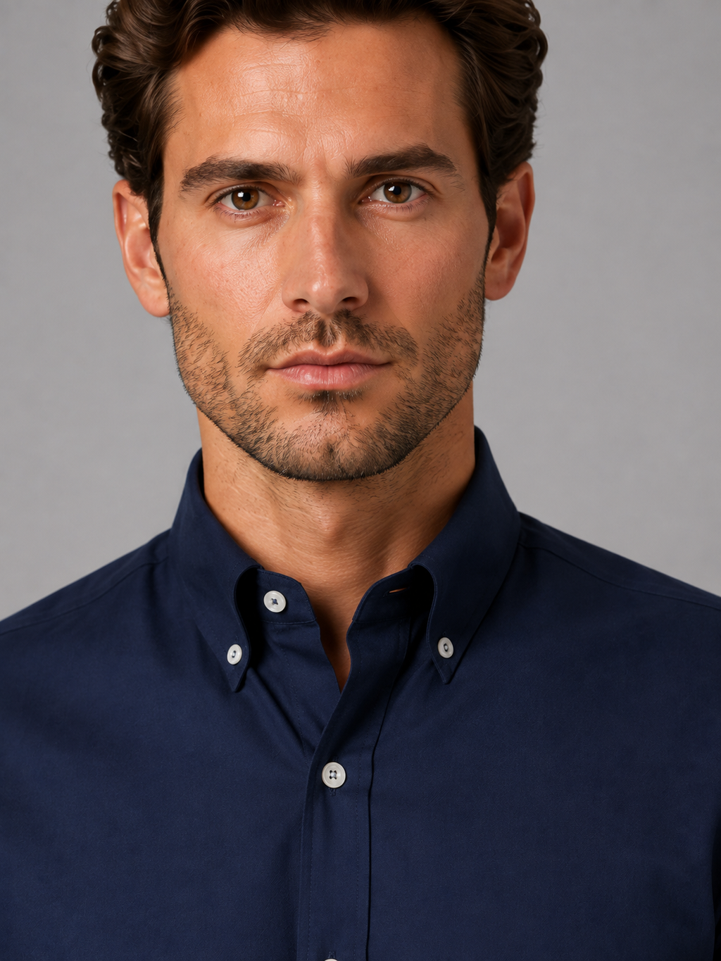 Men’s Long Sleeve Button-Down Shirt – Cotton Casual Dress Shirt