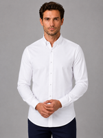Men’s Long Sleeve Button-Down Shirt – Cotton Casual Dress Shirt