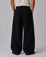Men’s Pinstripe Wide Leg Pants – Baggy Tailored Trousers
