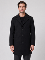 Men's Single Breasted Tailored Overcoat – Smart Casual Style