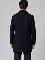 Men's Single Breasted Tailored Overcoat – Smart Casual Style