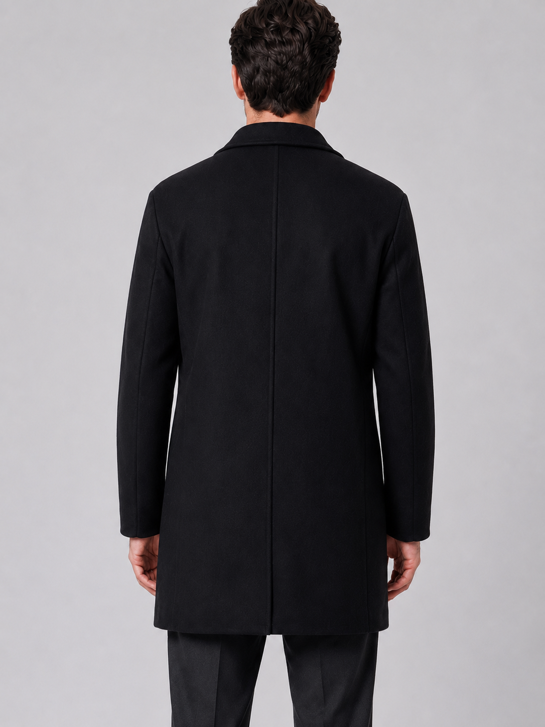 Men's Single Breasted Tailored Overcoat – Smart Casual Style