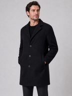 Men's Single Breasted Tailored Overcoat – Smart Casual Style