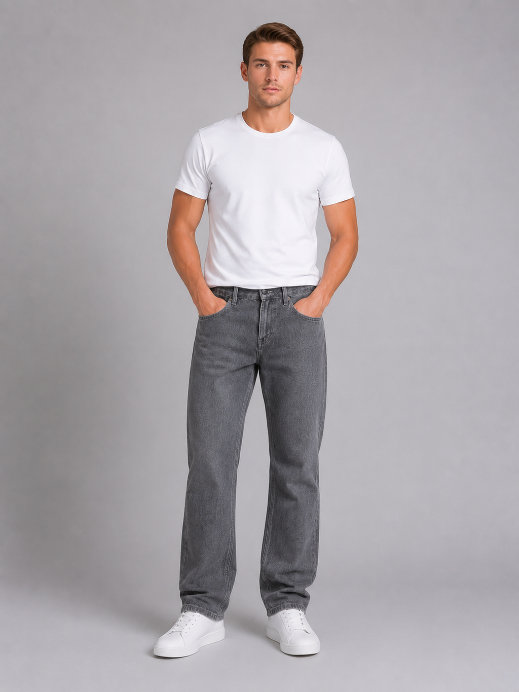 Men's Straight Leg Jeans – Classic Regular Fit Denim Pants
