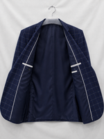 Men's Tailored Windowpane Blazer – Smart Check Suit Jacket