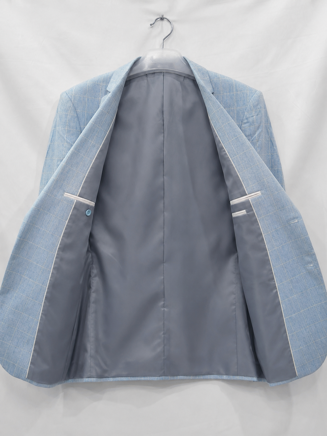 Men's Tailored Windowpane Blazer – Smart Check Suit Jacket