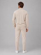 Men’s Two-Piece Zip Jacket & Pants Set – Textured Smart Casual Co-Ord