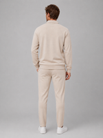Men’s Two-Piece Zip Jacket & Pants Set – Textured Smart Casual Co-Ord
