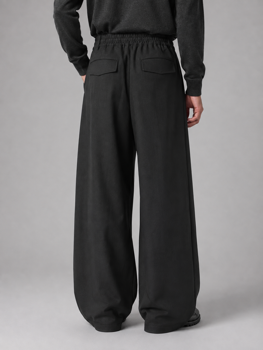 Men’s Pleated Wide Leg Pants – Tailored Baggy Fit Trousers