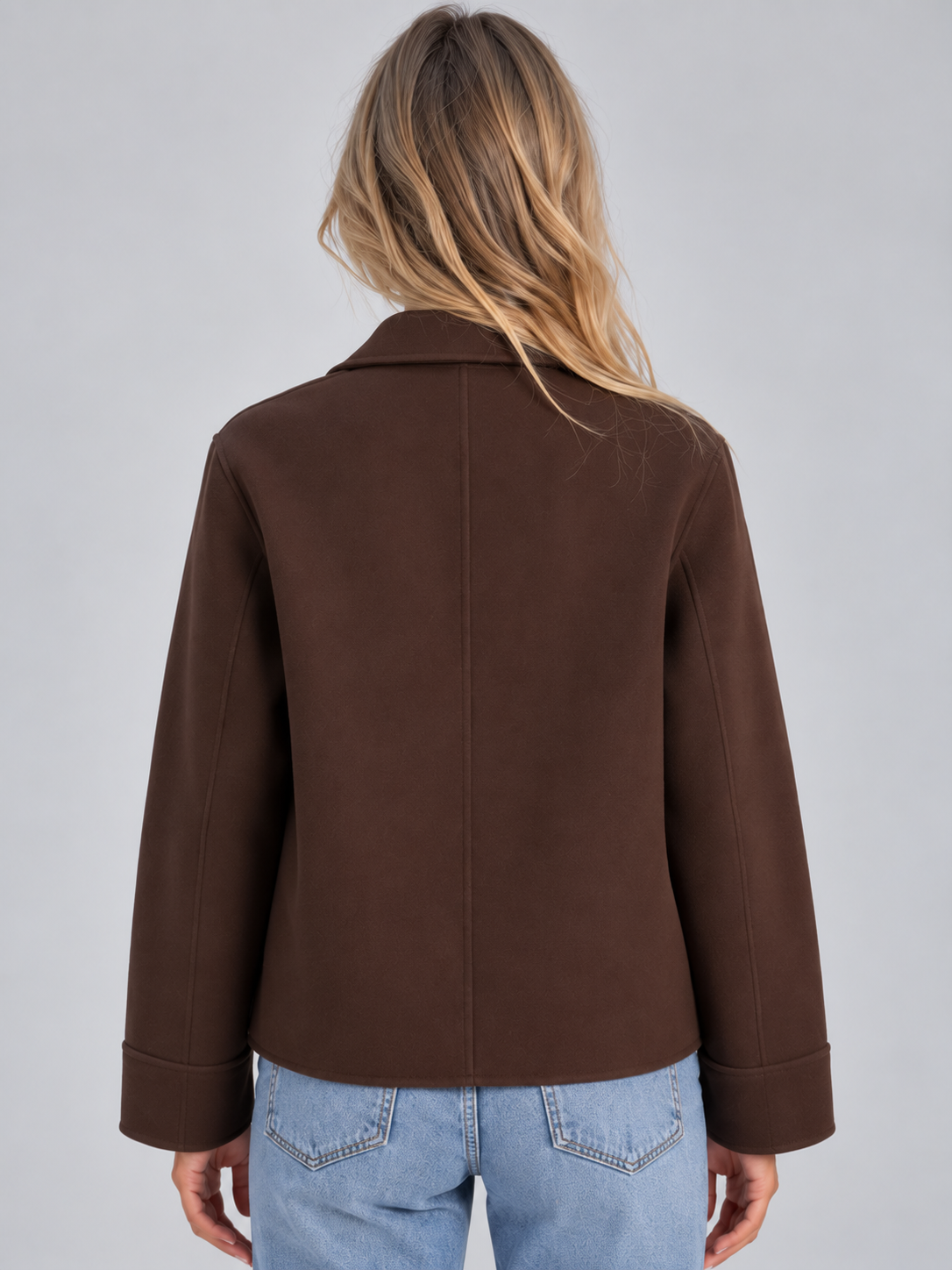 Women’s Overshirt Jacket – Button Up with Patch Pockets