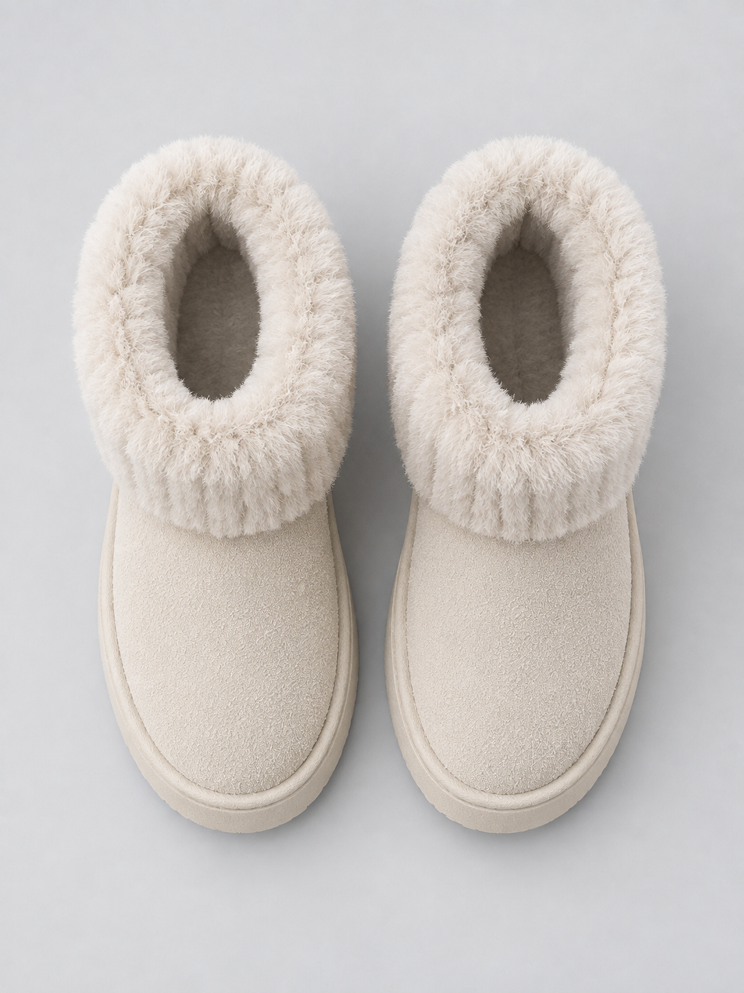 Women’s Faux Fur Ankle Boots – Warm Fleece Lined Winter Shoes