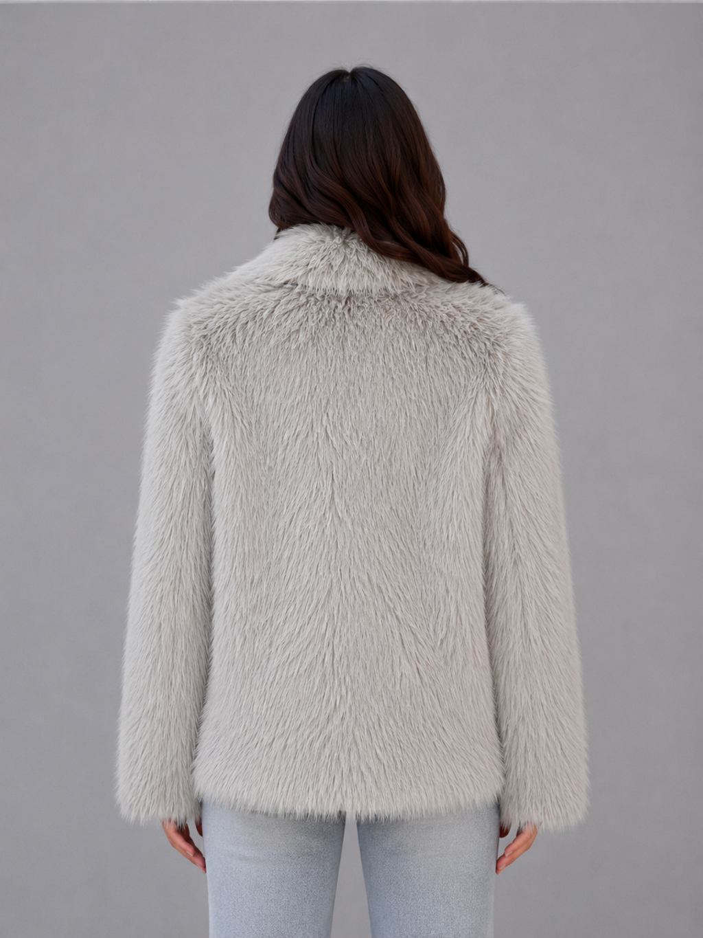 Women's Faux Fur Jacket – Soft Plush Winter Coat
