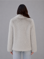 Women's Faux Fur Jacket – Soft Plush Winter Coat