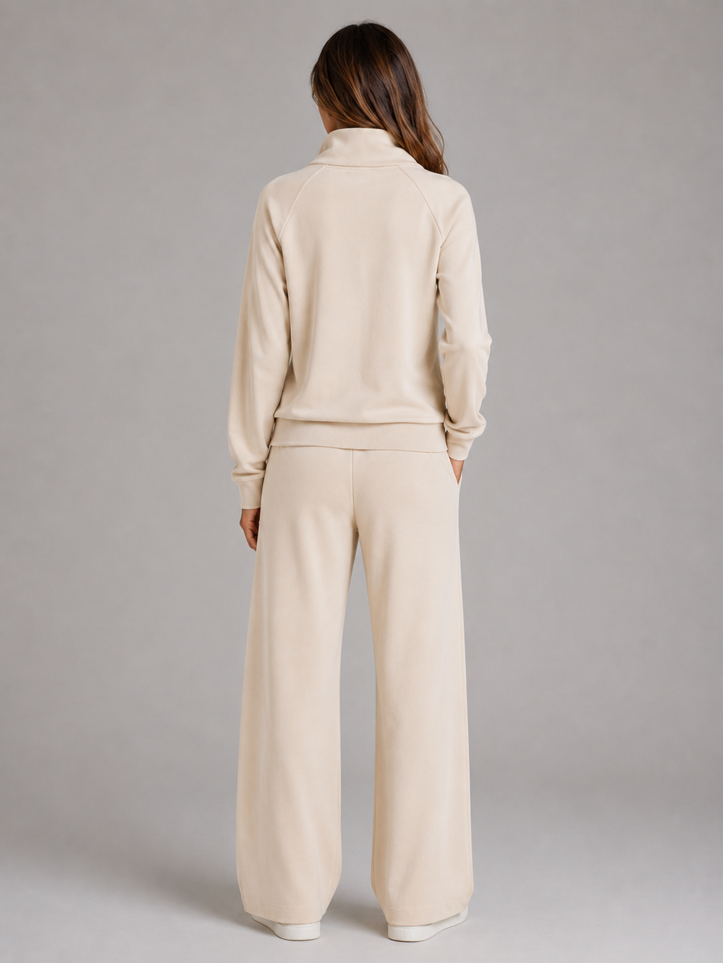 Women's Half Zip Lounge Set – Relaxed Two Piece Co-Ord