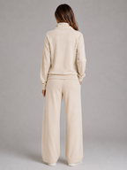 Women's Half Zip Lounge Set – Relaxed Two Piece Co-Ord