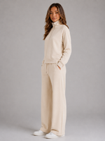 Women's Half Zip Lounge Set – Relaxed Two Piece Co-Ord