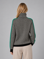 Women's Herringbone Turtleneck Sweater – Soft Knit High Neck Pullover