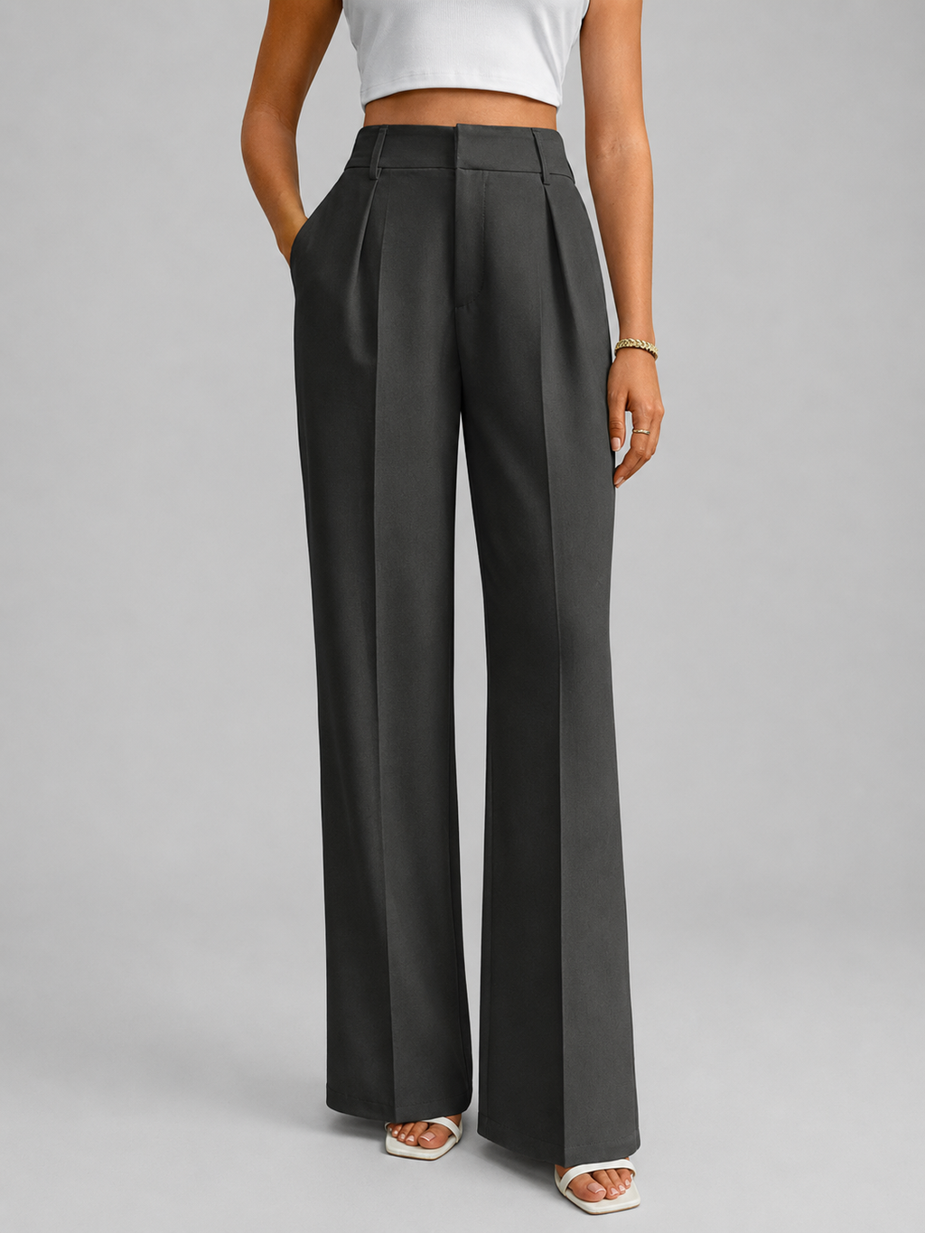 Women’s High Waisted Wide Leg Pants – Tailored Everyday Style