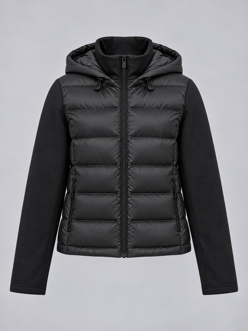 Women’s Hooded Puffer Jacket – Quilted Zip Up Winter Coat